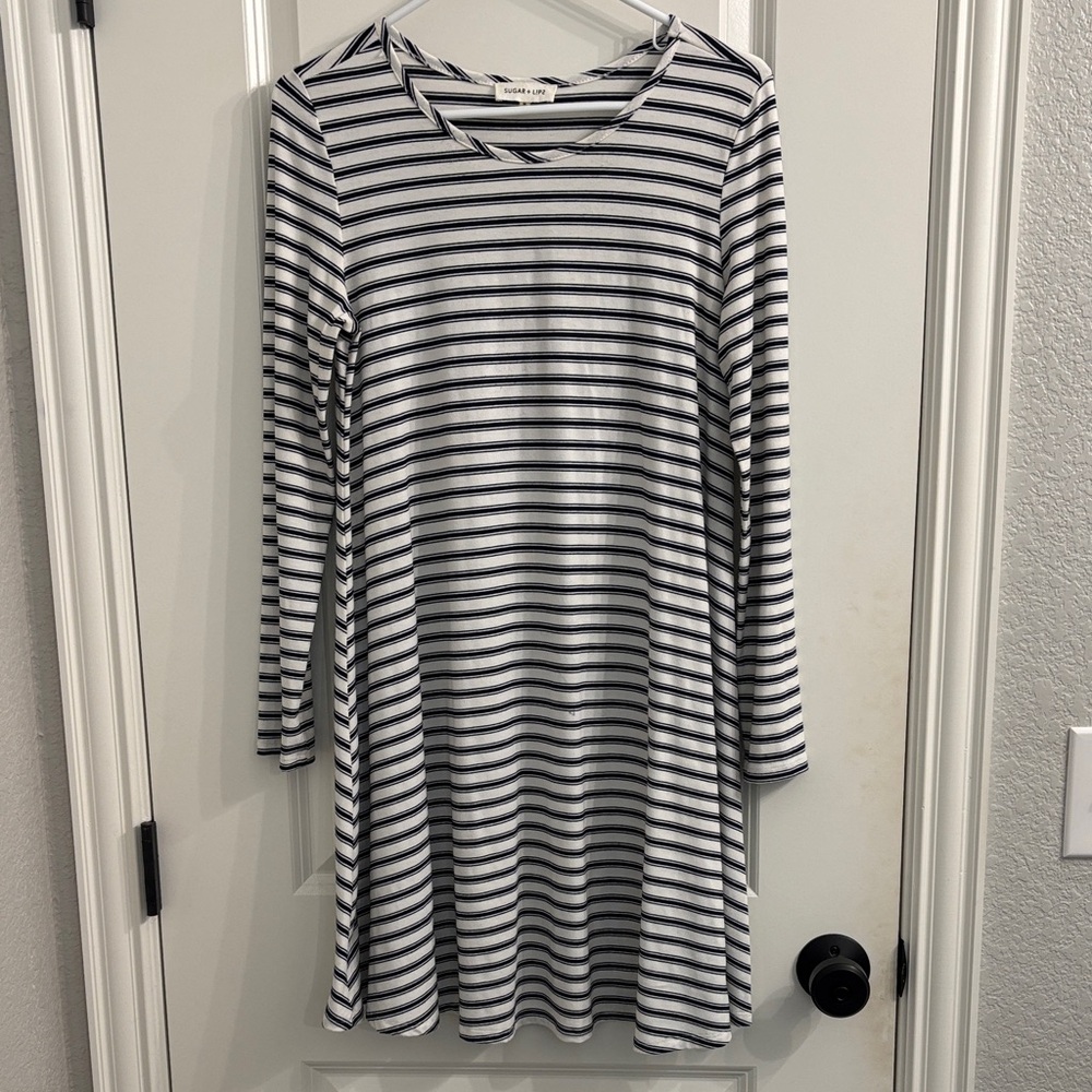 Sugarlips Black and White Striped Top/Dress